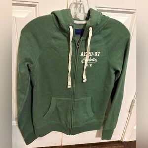 Aeropostale Forest Green Hoodie with White Accents